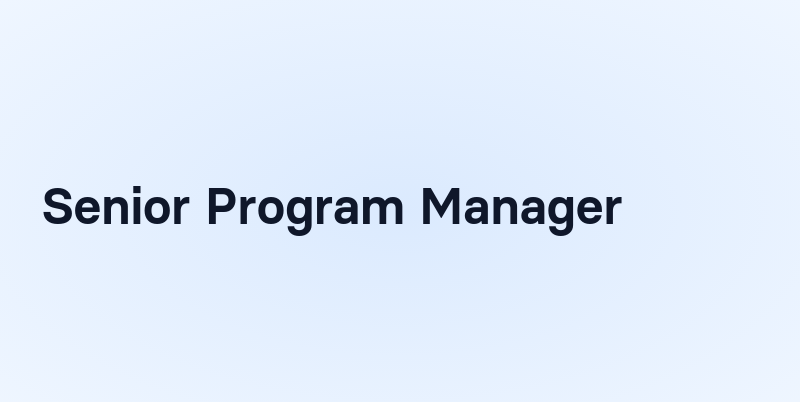 Senior Program Manager