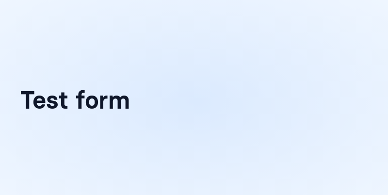 Test form