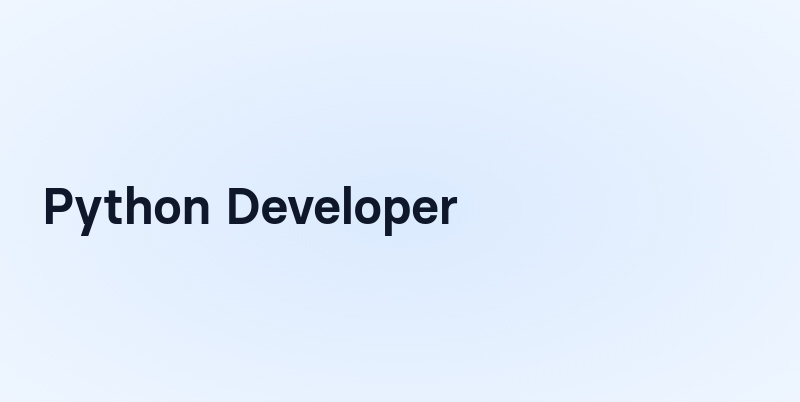 Python Developer