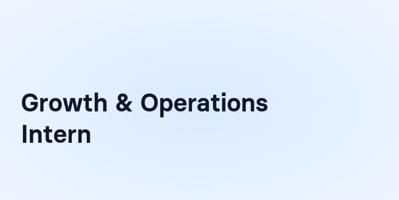 Intern Visual Growing Growth & Operations Intern