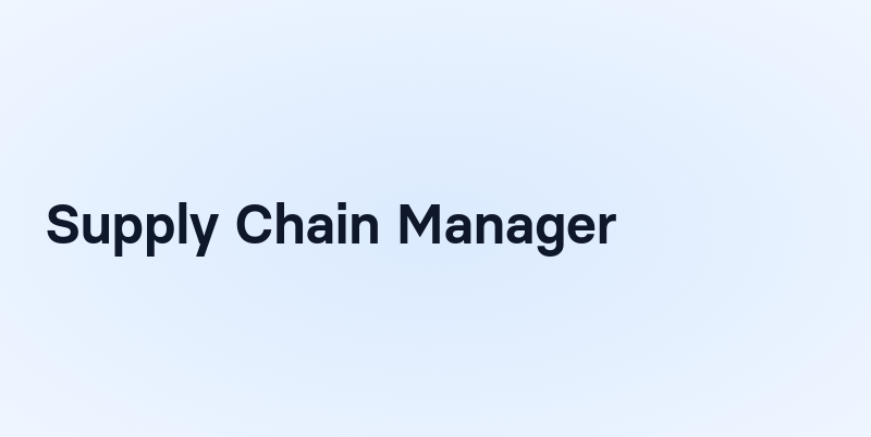 supply – super business manager Images High Quality... Supply Chain Manager